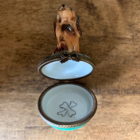 Rochard Limoges Spaniel Trinket Box - Picture 3 of 4